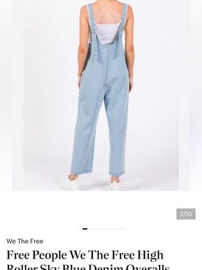 We The Free Sky Blue Denim Overalls